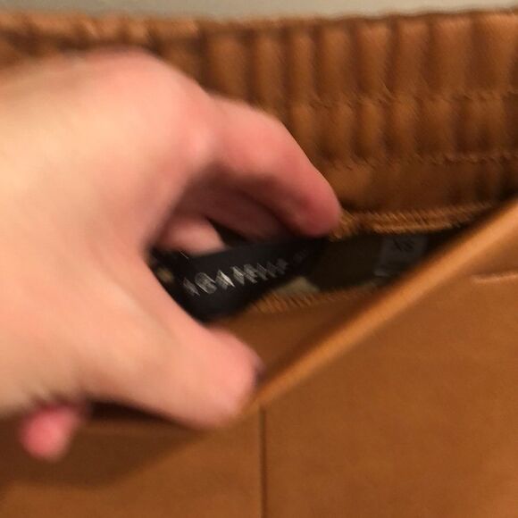 Bagatelle NYC camel leather flare leg pants XS NWT - Picture 3 of 5